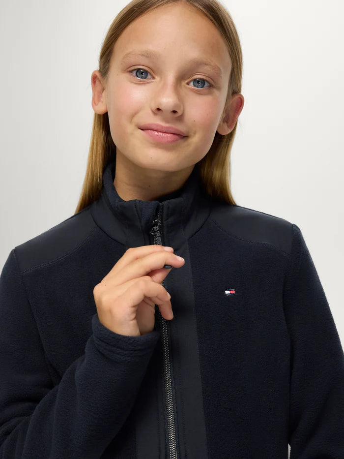 Close-up of Tommy Hilfiger Kids' Elmonte Fleece Jacket - Desert Sky