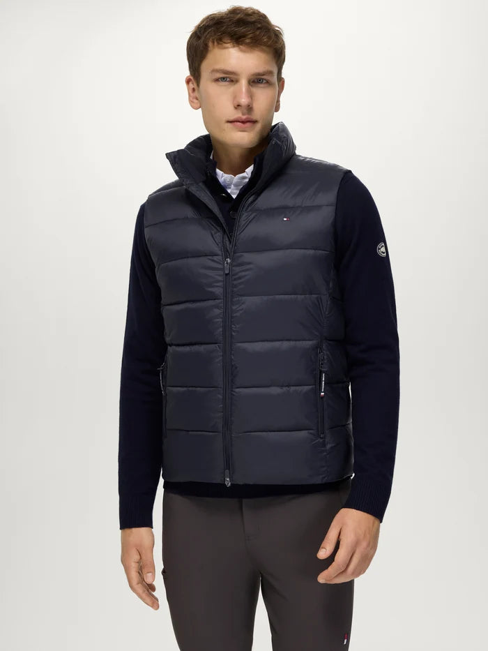 Front view of Tommy Hilfiger Men's Anders Puffer Gilet - Desert Sky