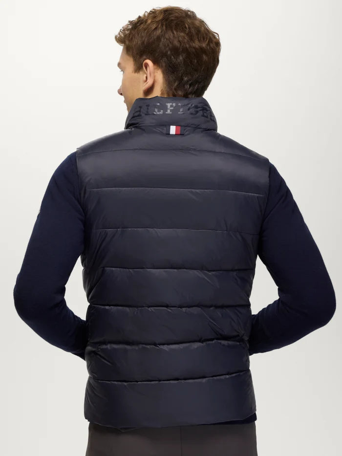 Back view of Tommy Hilfiger Men's Anders Puffer Gilet - Desert Sky