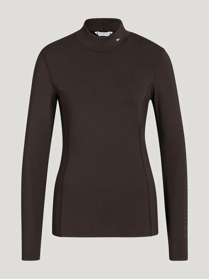 Tommy Hilfiger Women's Ava High-Neck Base Layer in Cacao