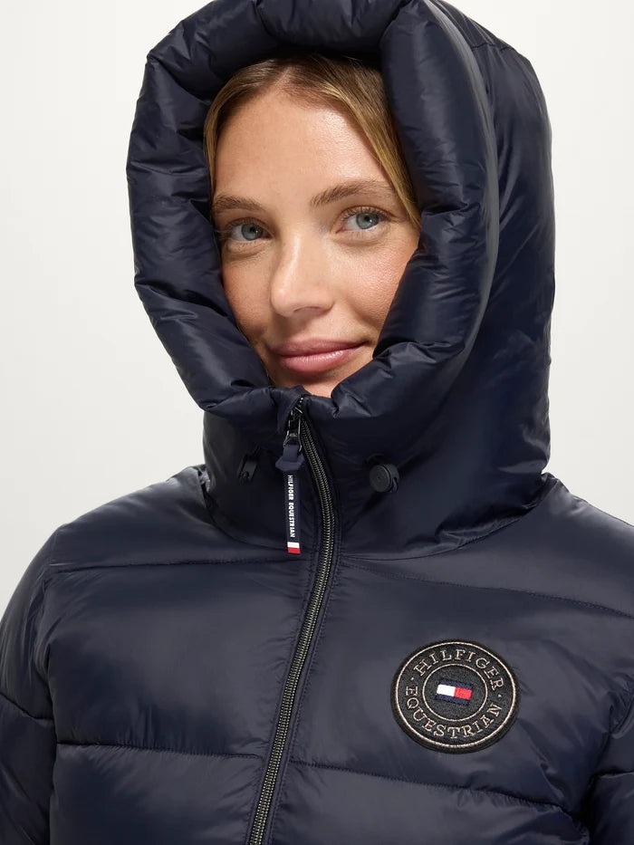 Close-up of Tommy Hilfiger Women's Glendale Puffer Jacket in Desert Sky