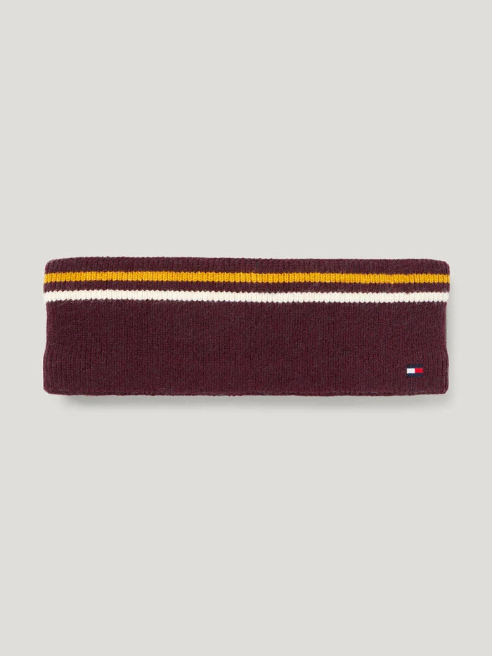 Front view of Tommy Hilfiger Women's Monroe Headband in Burgundy