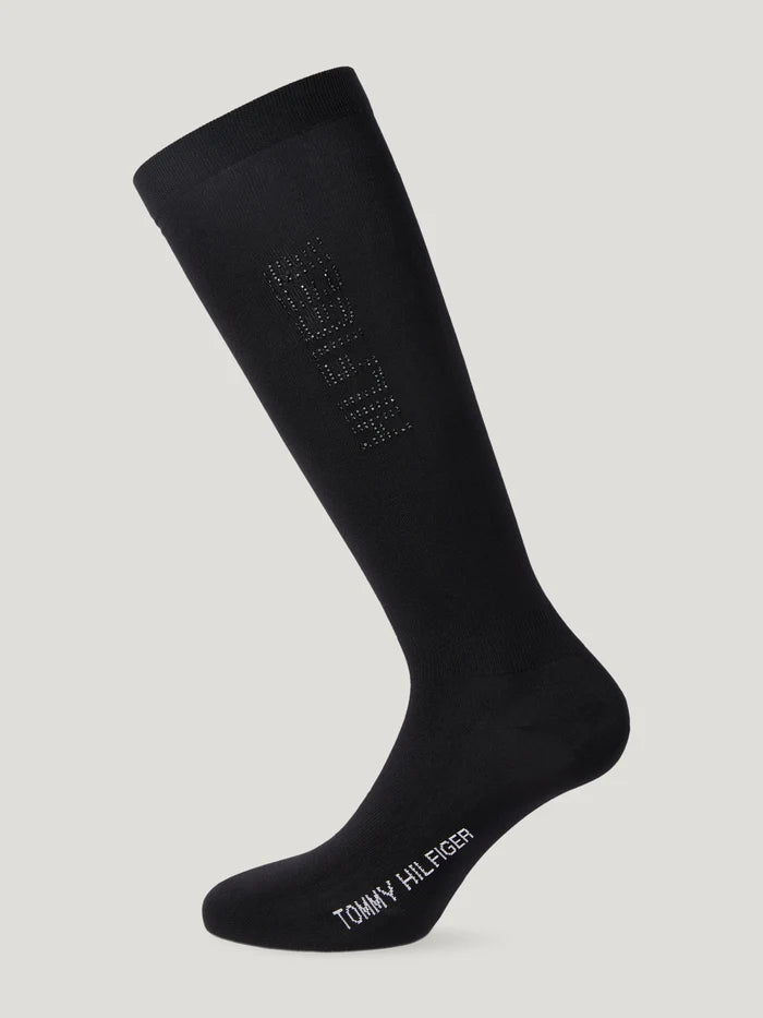 Tommy Hilfiger Women's Keddie Rhinestone Socks in Black