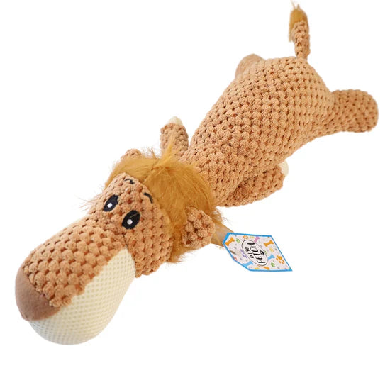 Oh So Fetch Teddy Lion Dog Toy - Brown