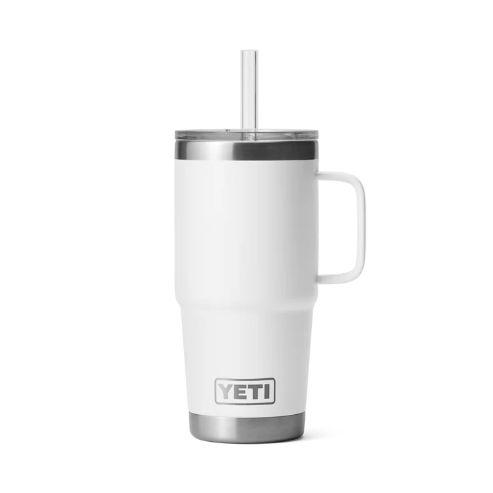 Yeti Rambler 25 OZ Straw Mug White