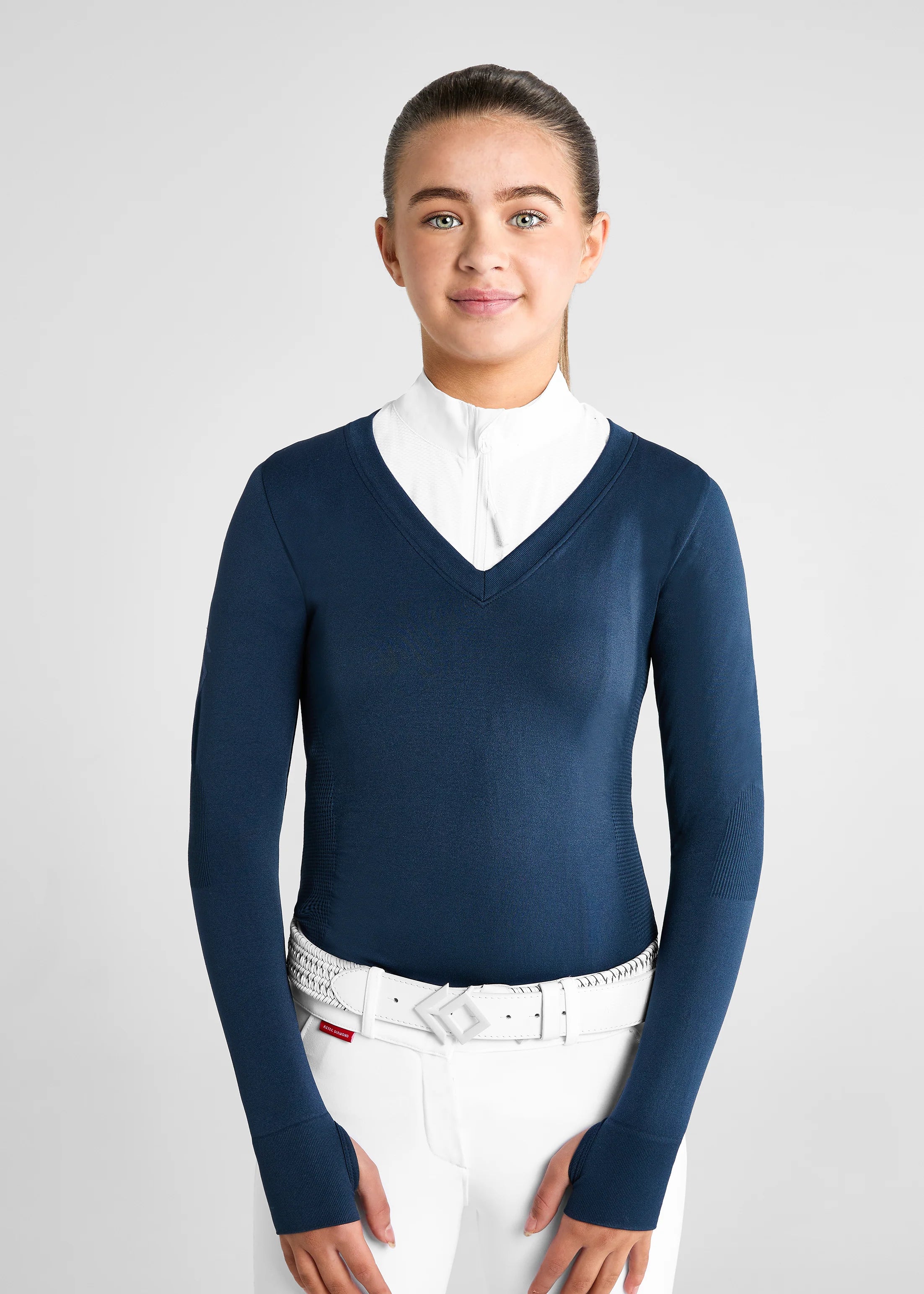 Aztec Diamond Young Rider 3D Woven Seamless Show Sweater
