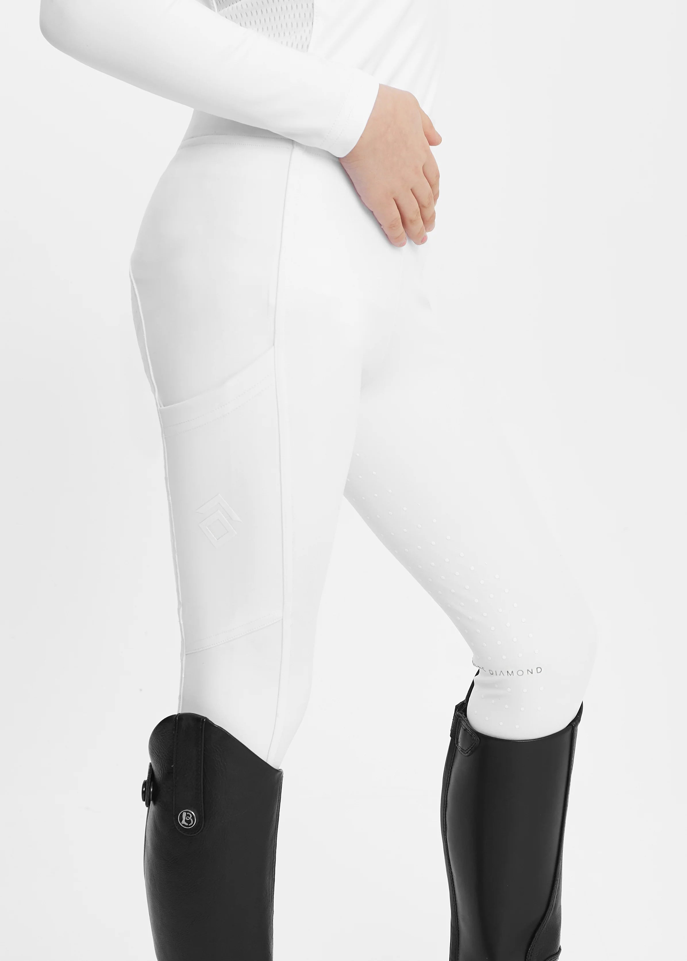 Aztec Diamond Kids' Junior YR Full Seat Riding Leggings - Black