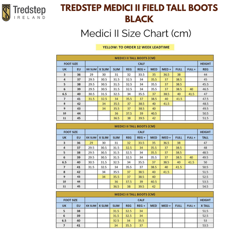 Tredstep Medici II Field Tall Boots Black