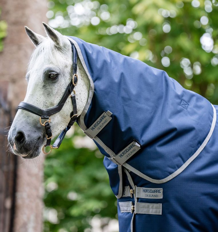 Amigo Horseware Ripstop 900D Plus Turnout Lightweight 0g Rain Sheet - Navy/Titanium Grey