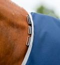 Amigo Horseware Ripstop 900D Plus Turnout Lightweight 100g Rug with Hood - Navy/Titanium Grey