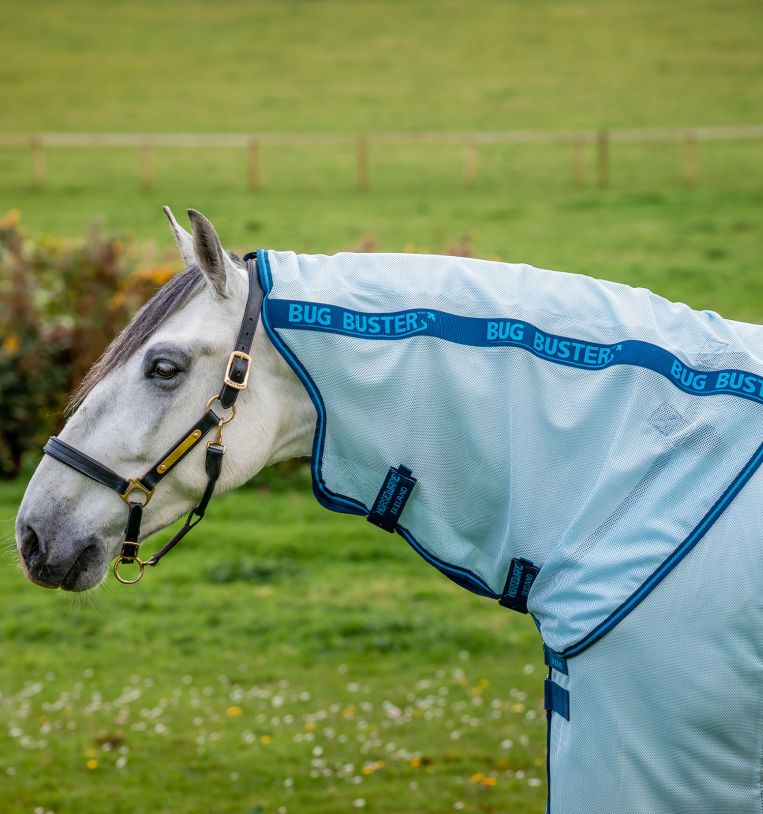 Amigo Bug Buster Fly Rug Chalk/Navy & Blue Haze