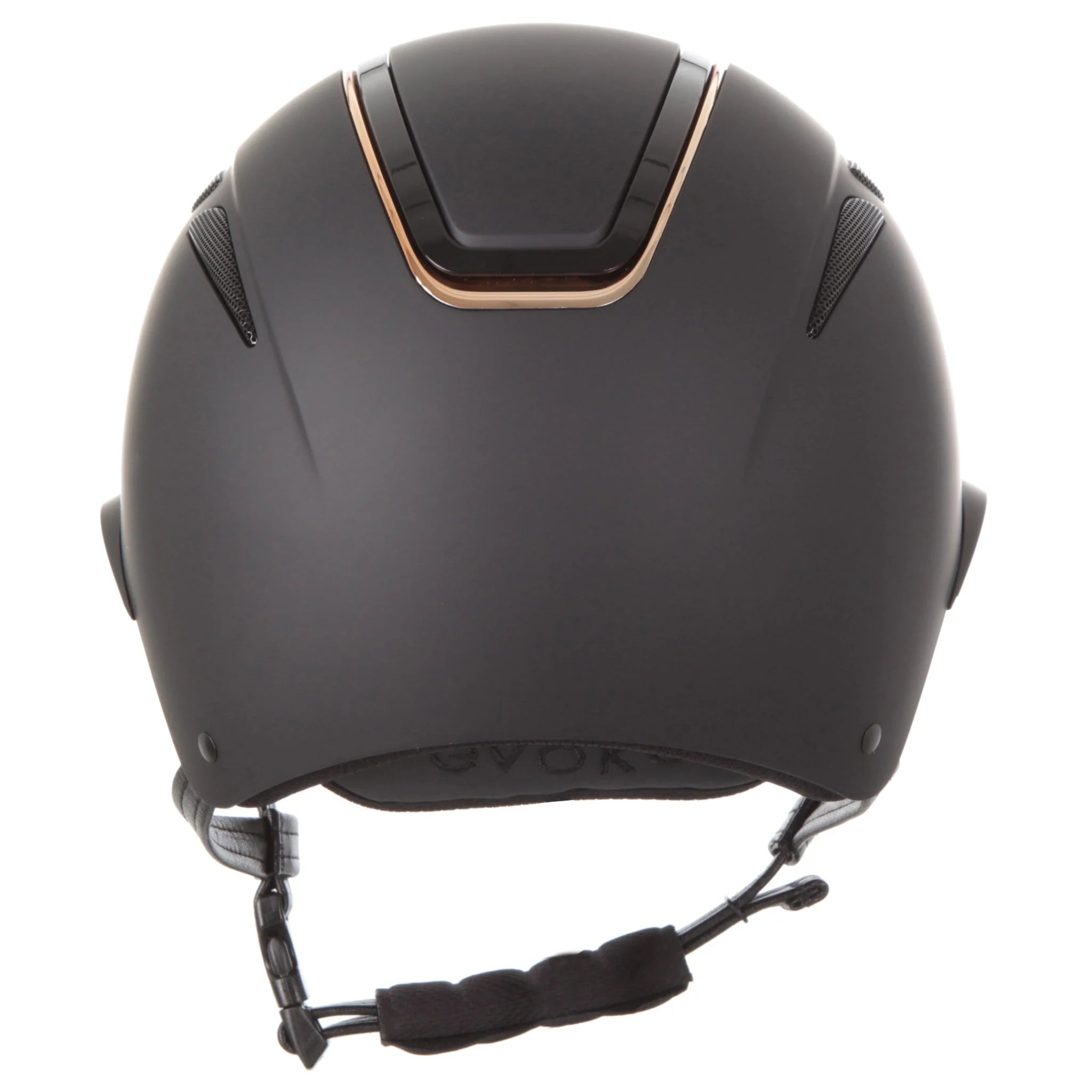 Evoke Callisto Wide Peak Riding Helmet - Black Rose Gold