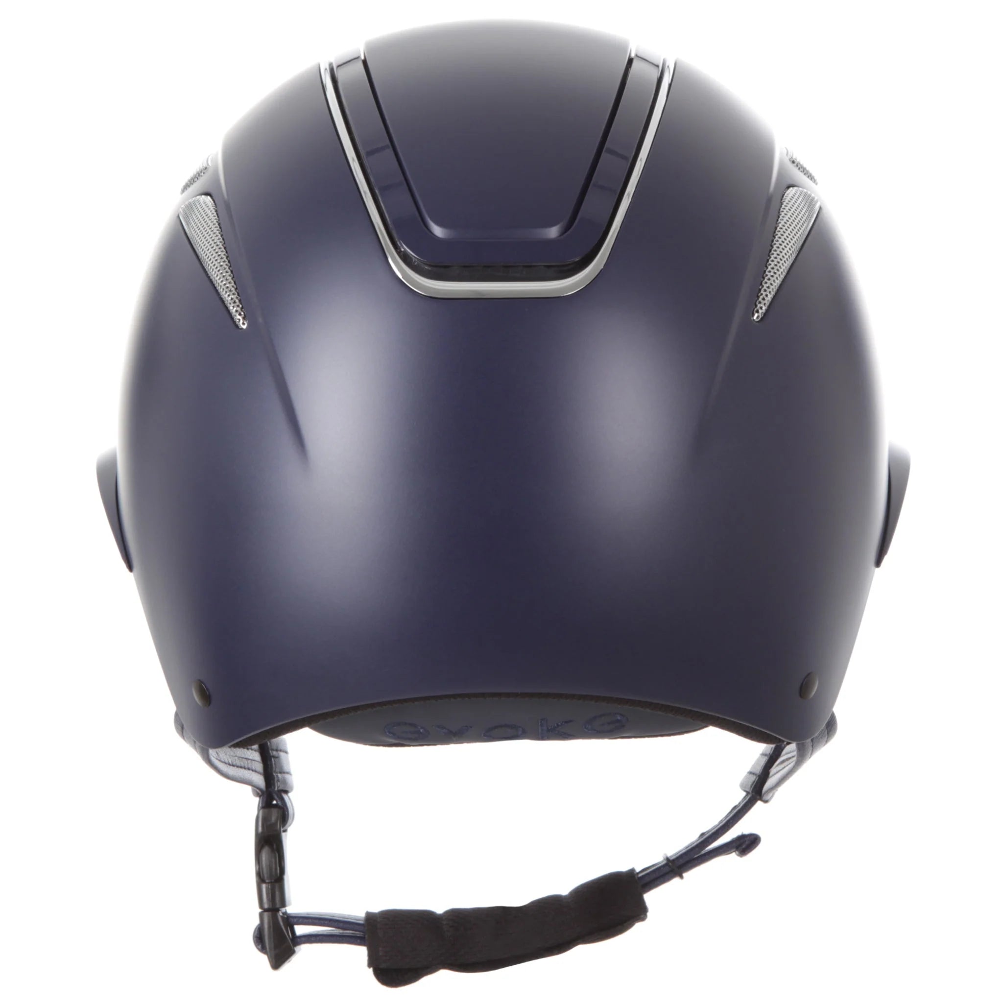 Evoke Callisto Wide Peak Riding Helmet - Navy Chrome