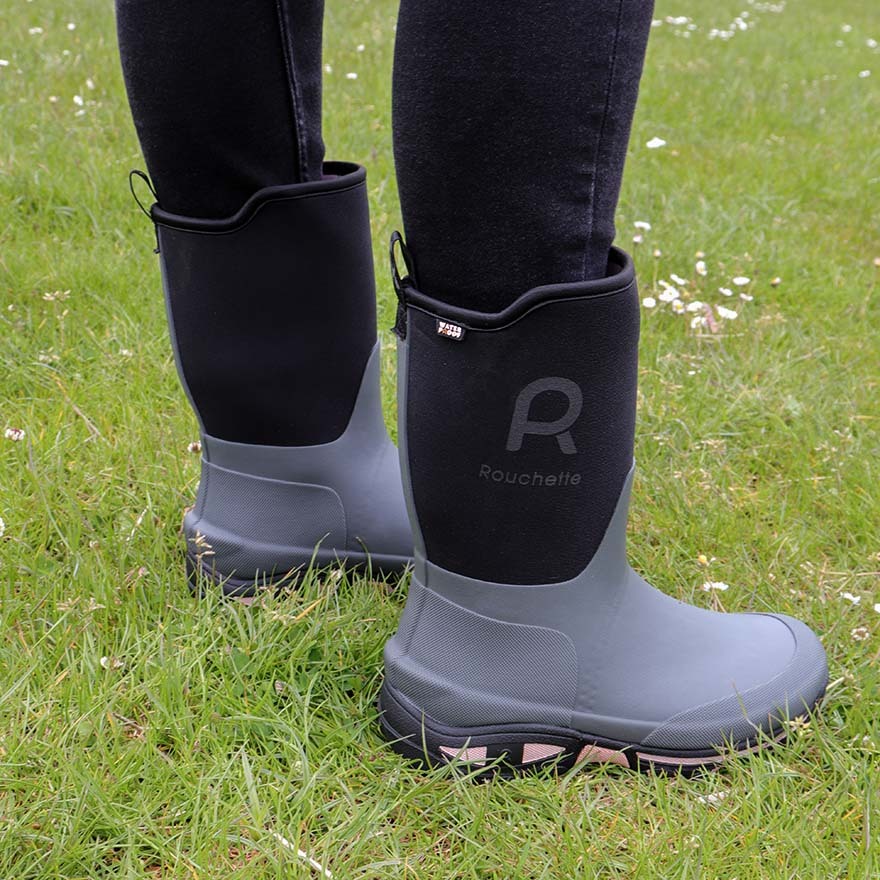 Rouchette Women's Clean Garden Neoprene Boots - Grey