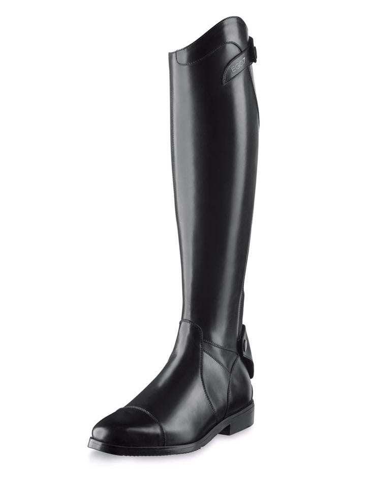 EGO7 Aries Leather Dress Tall Riding Boots - Black - Tall Height