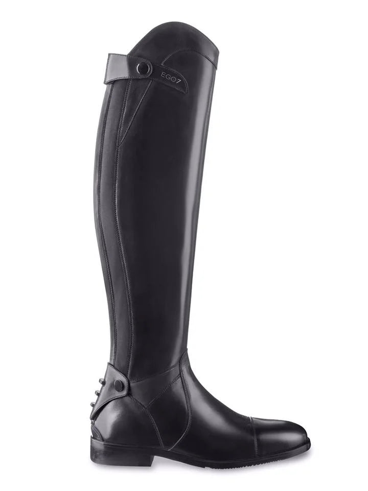 EGO7 Aries Leather Dress Tall Riding Boots - Black - Tall Height