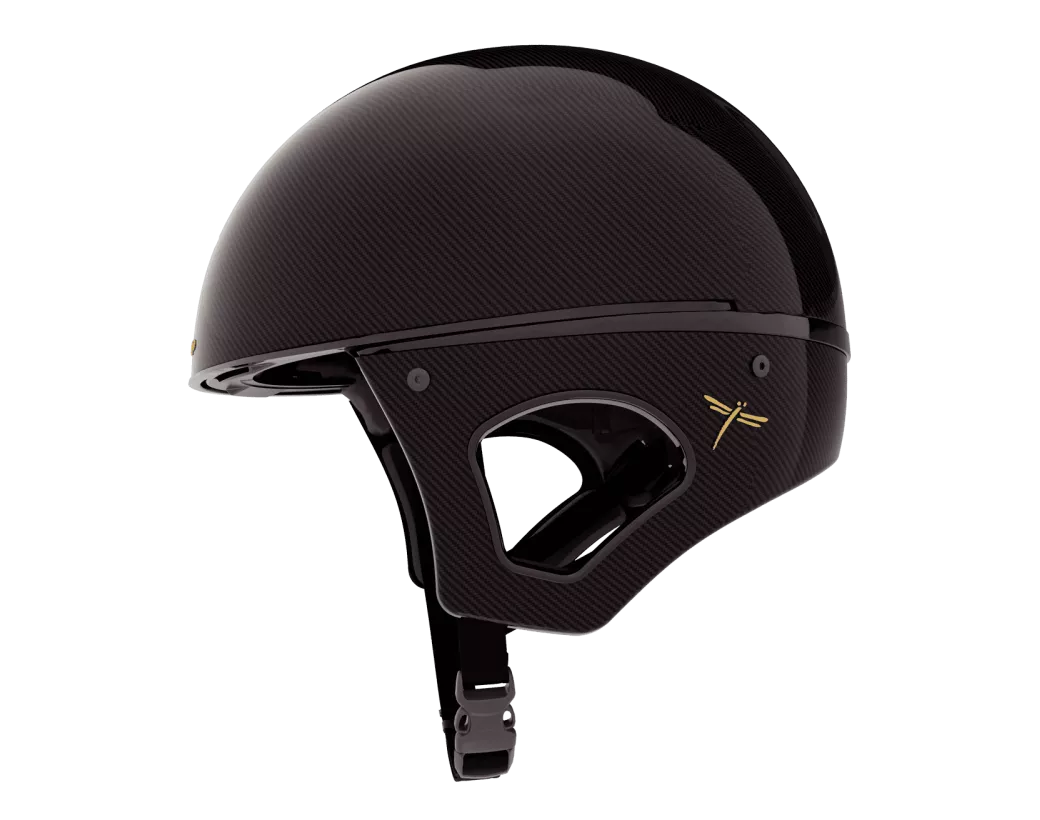 Freejump Carbon Full Protection Jockey Skull Riding Hat - Black