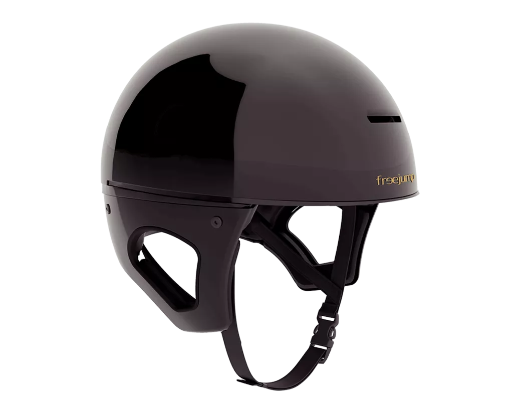 Freejump Jockey Skull ABS Full Protection Gloss Black