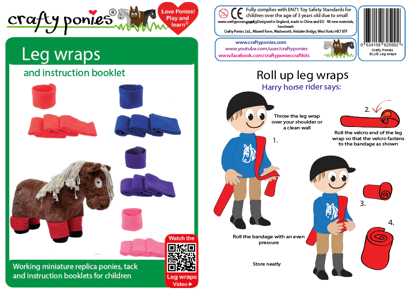 Crafty Ponies Toy Pony Leg Wraps - Purple