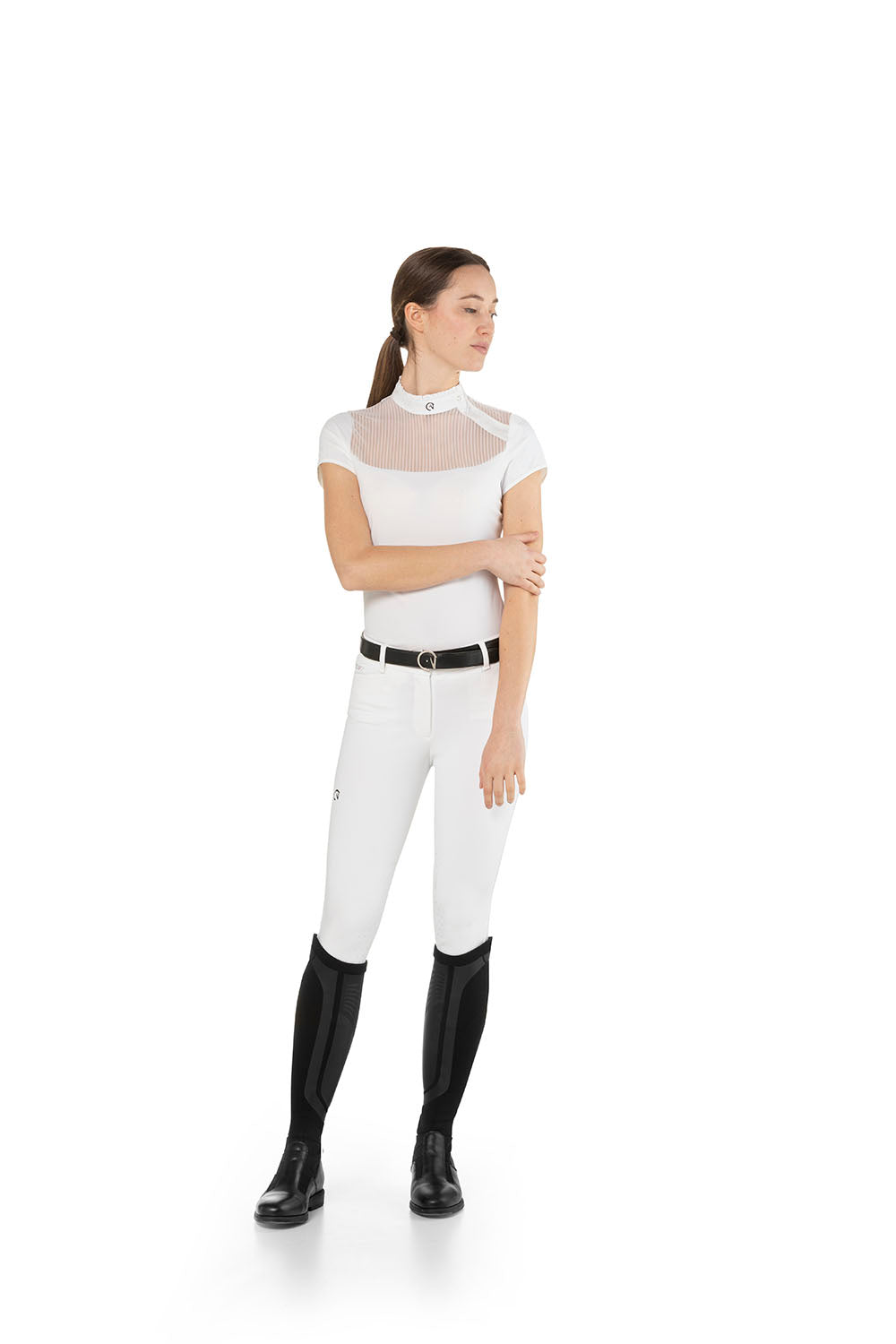 EGO7 Women's Nina Short-Sleeve Riding Top - White