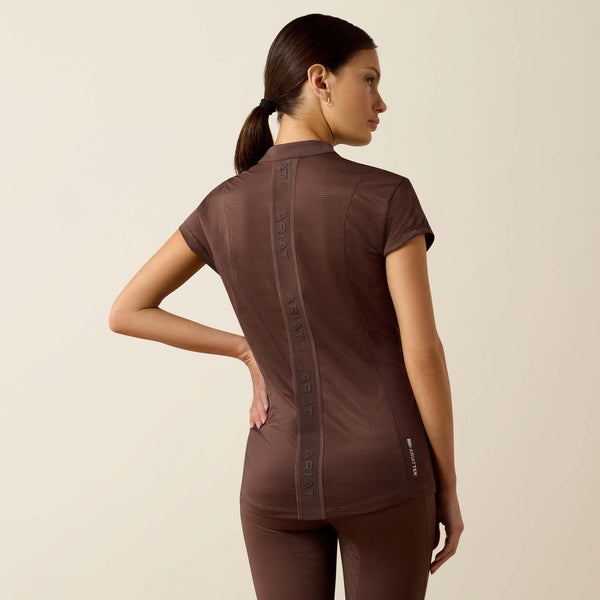 Ariat Wms Breathe 1/2 Zip Cap Sleeve Baselayer