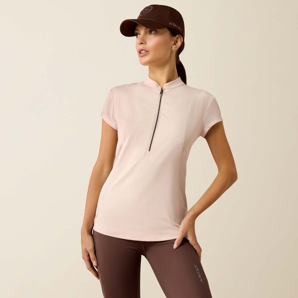 Ariat Wms Breathe 1/2 Zip Cap Sleeve Baselayer