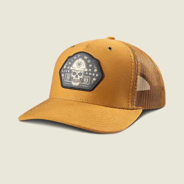 Ariat Mns Work Roughneck Patch Cap Brown