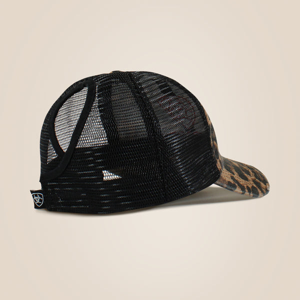Ariat Women Embellished Logo Cheetah Print Cap Black