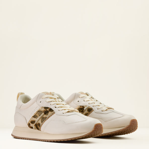 Ariat Wms Ranch Runner Bright Cream/Gilded Leopard Hair On