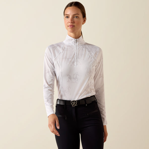 Ariat Wms Sunstopper 3.0 1/4 Zip LS Baselayer