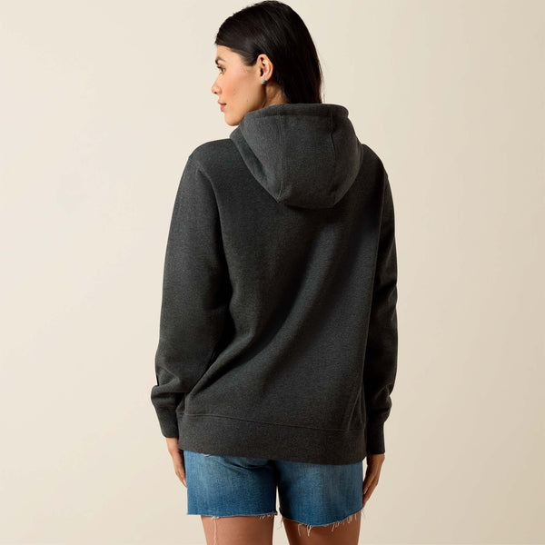 Ariat Women's Ariat Logo 2.0 Fleece Hooded Sweatshirt - Charcoal Grey