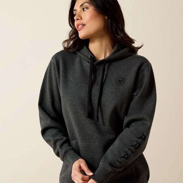 Ariat Women's Ariat Logo 2.0 Fleece Hooded Sweatshirt - Charcoal Grey