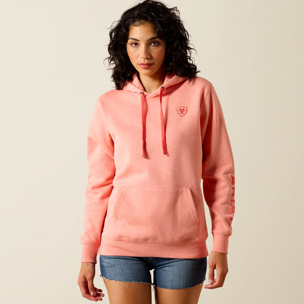 Ariat Wms Ariat Logo 2.0 Hood Peach Amber Heather