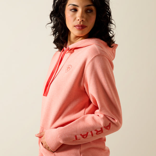 Ariat Wms Ariat Logo 2.0 Hood Peach Amber Heather