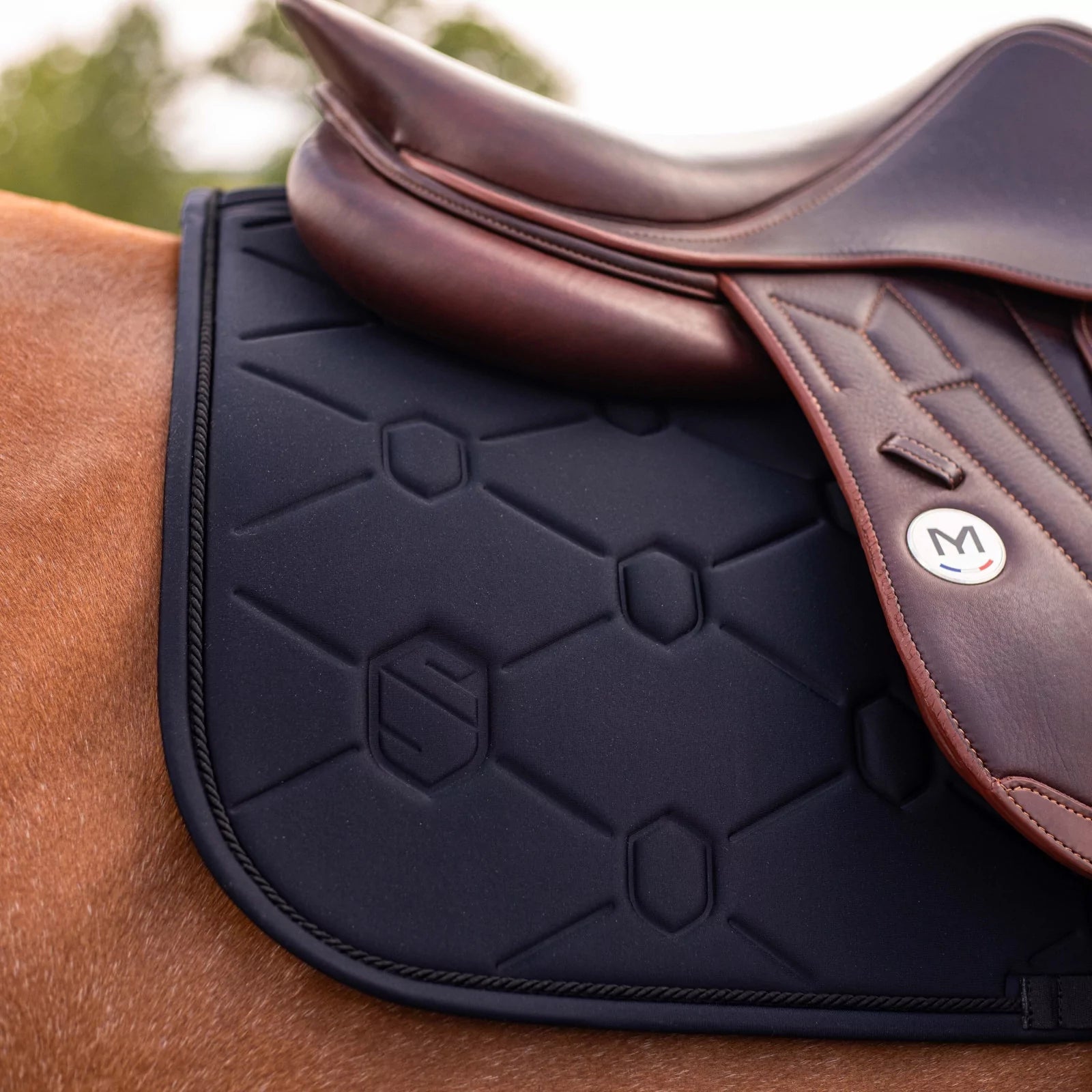 Samshield Jump Swarovski Saddle Pad Black Full