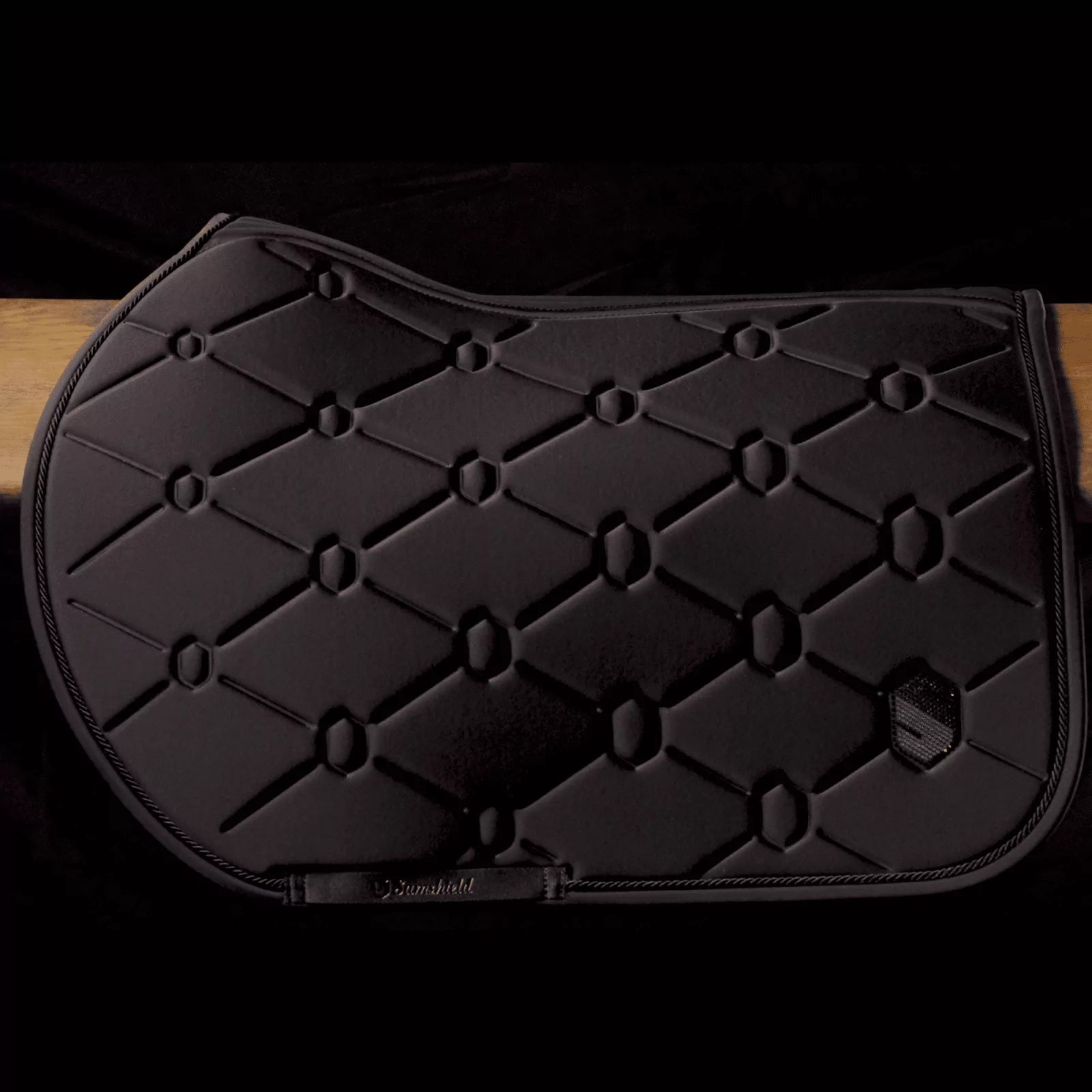 Samshield Swarovski Crystal Embroidery Jump Saddle Pad - Black