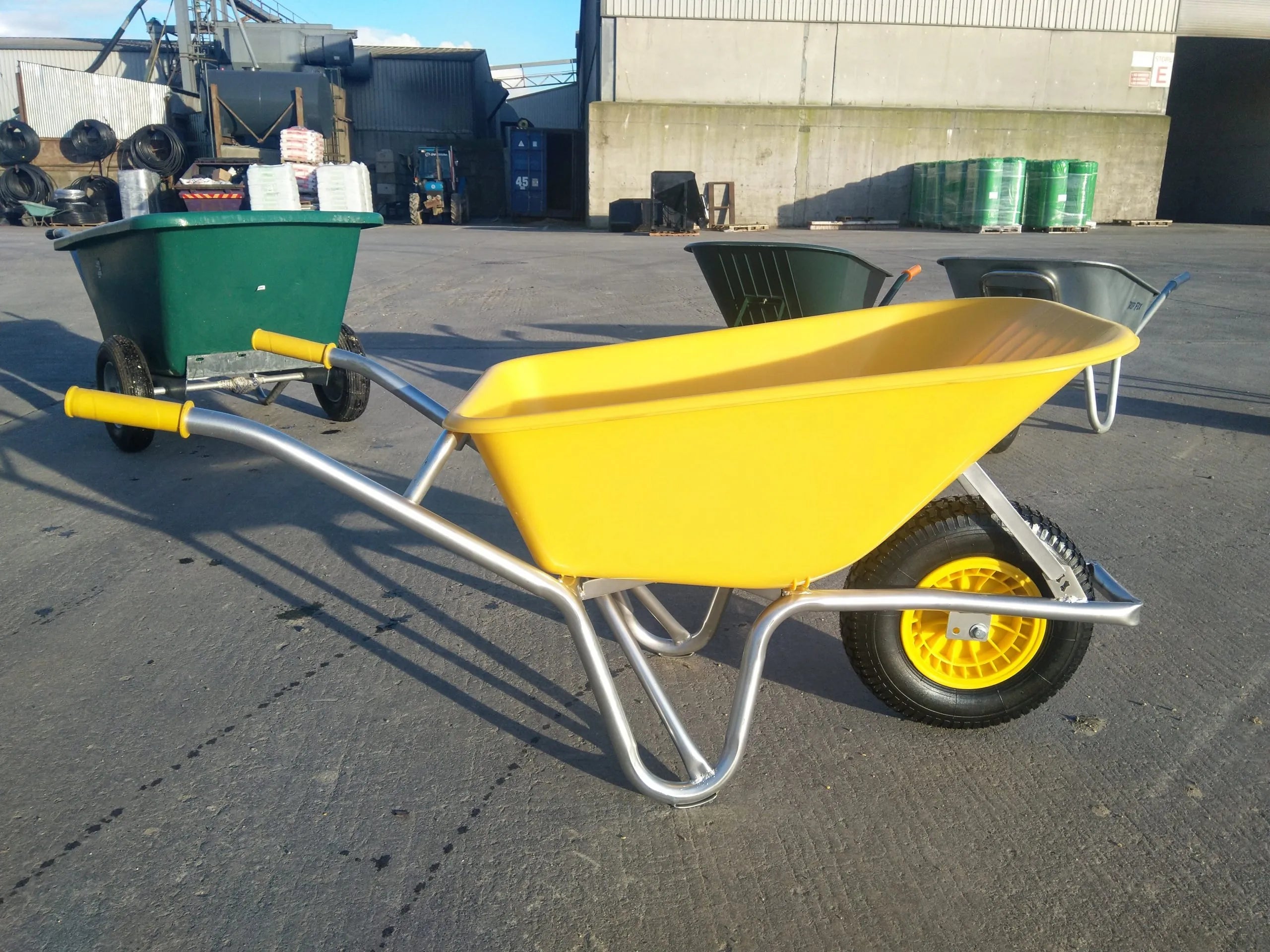 Yellow Buddy Barrow (110lit) "IN STORE ONLY)