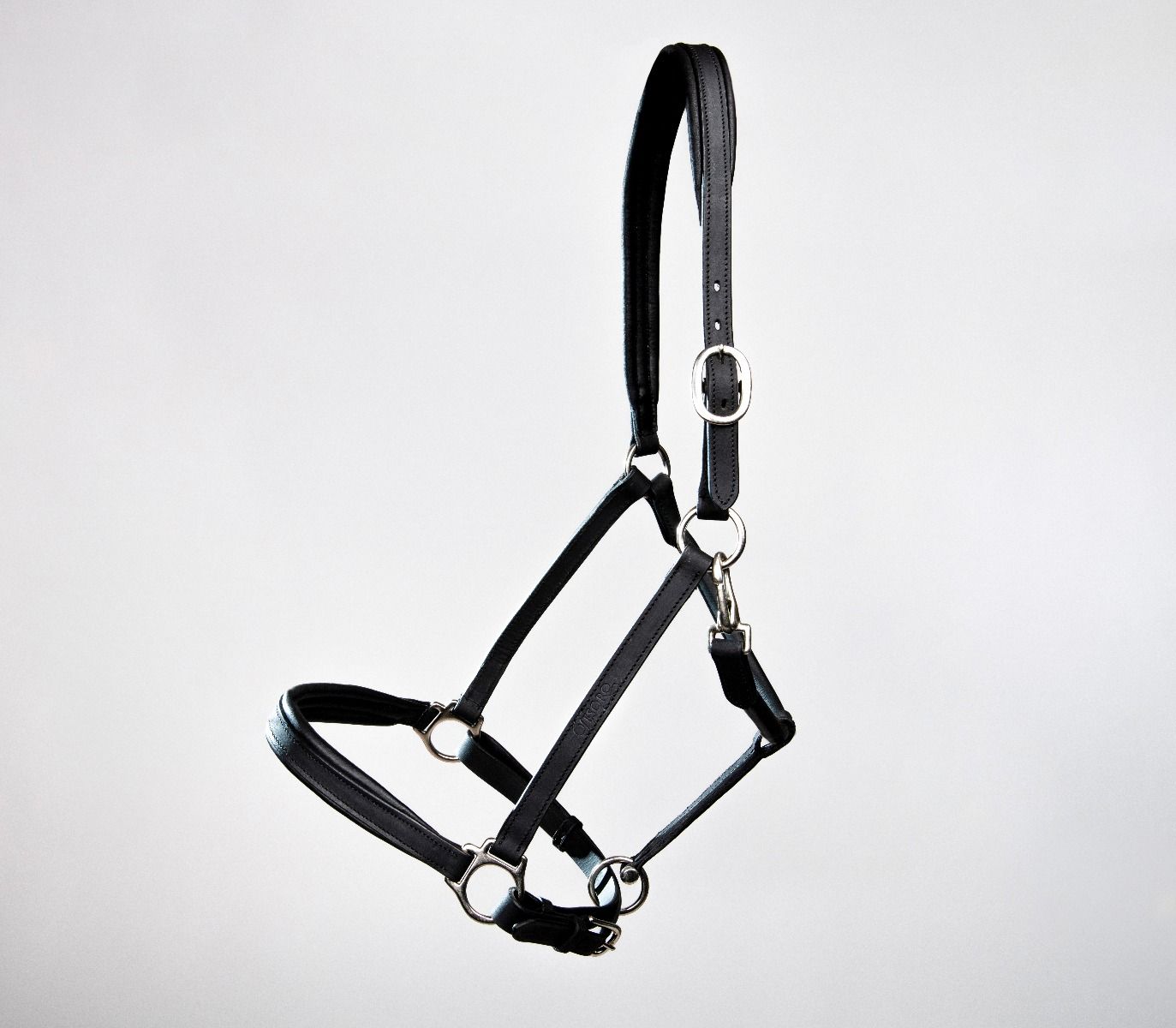 Turfmaster Padded Leather Halter Black