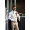 Equetech Men's Check Waistcoat - Gold Black