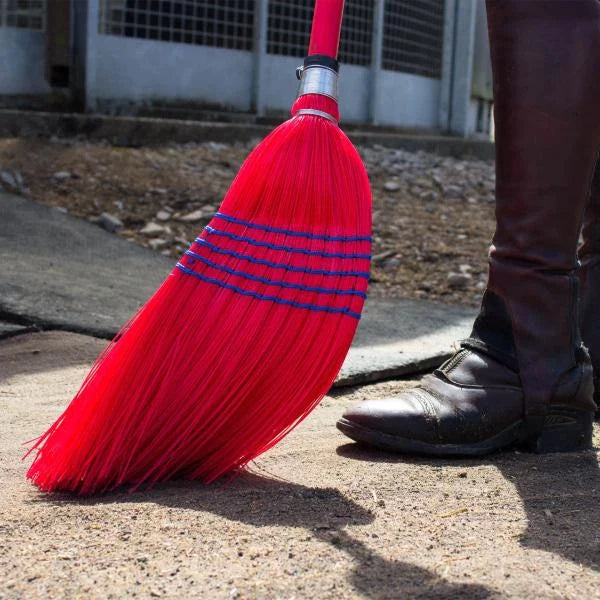 Delux Witches Broom - Red (IN STORE ONLY)