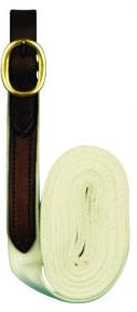 Equisential White Cotton Lead Leather Billet