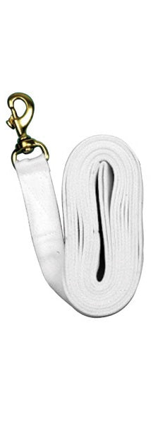 Equisential White Cotton Lead Rope with Brass Snap