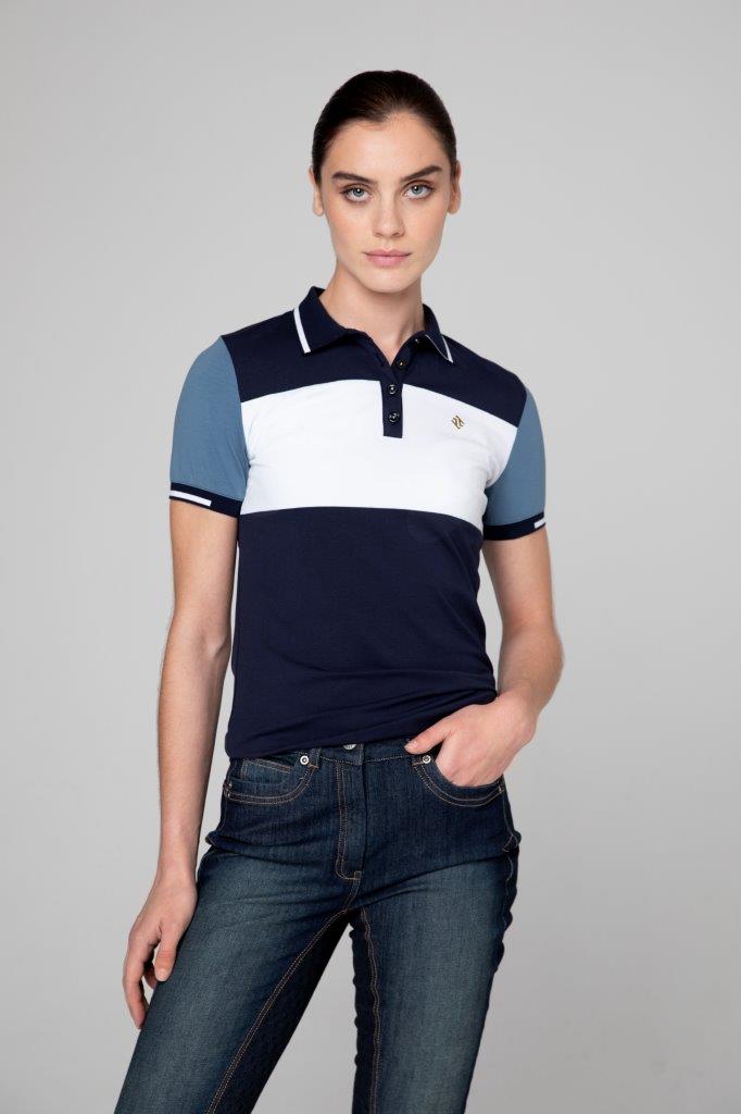 Tesoro Vita Pelosa Polo Shirt Navy/White