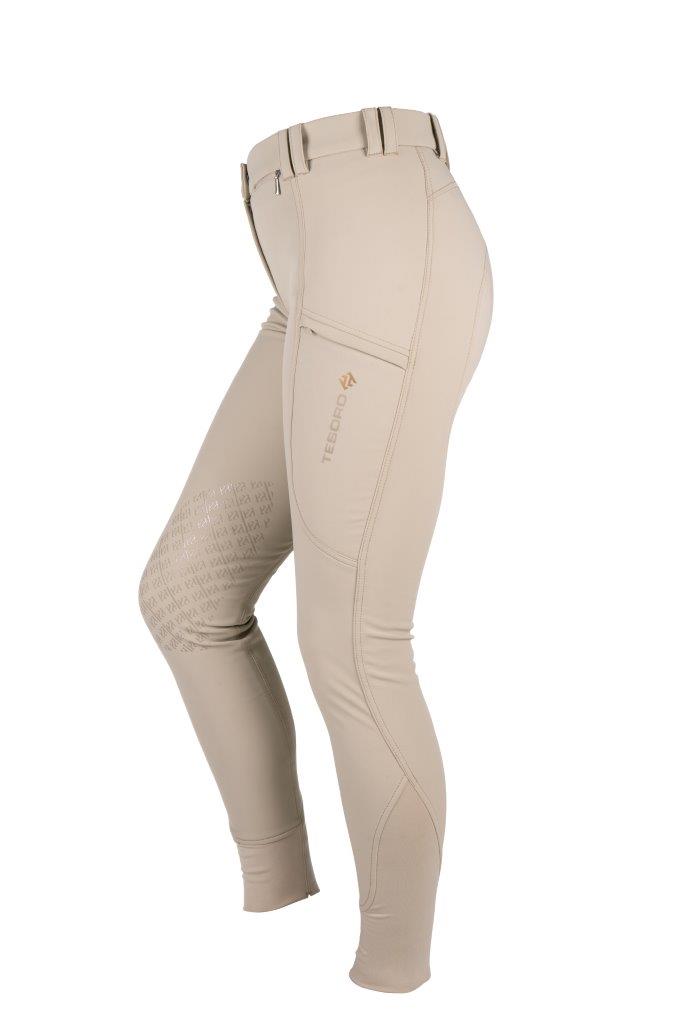 Tesoro Vita Oblia Knee Patch Waterproof Breeches Khaki