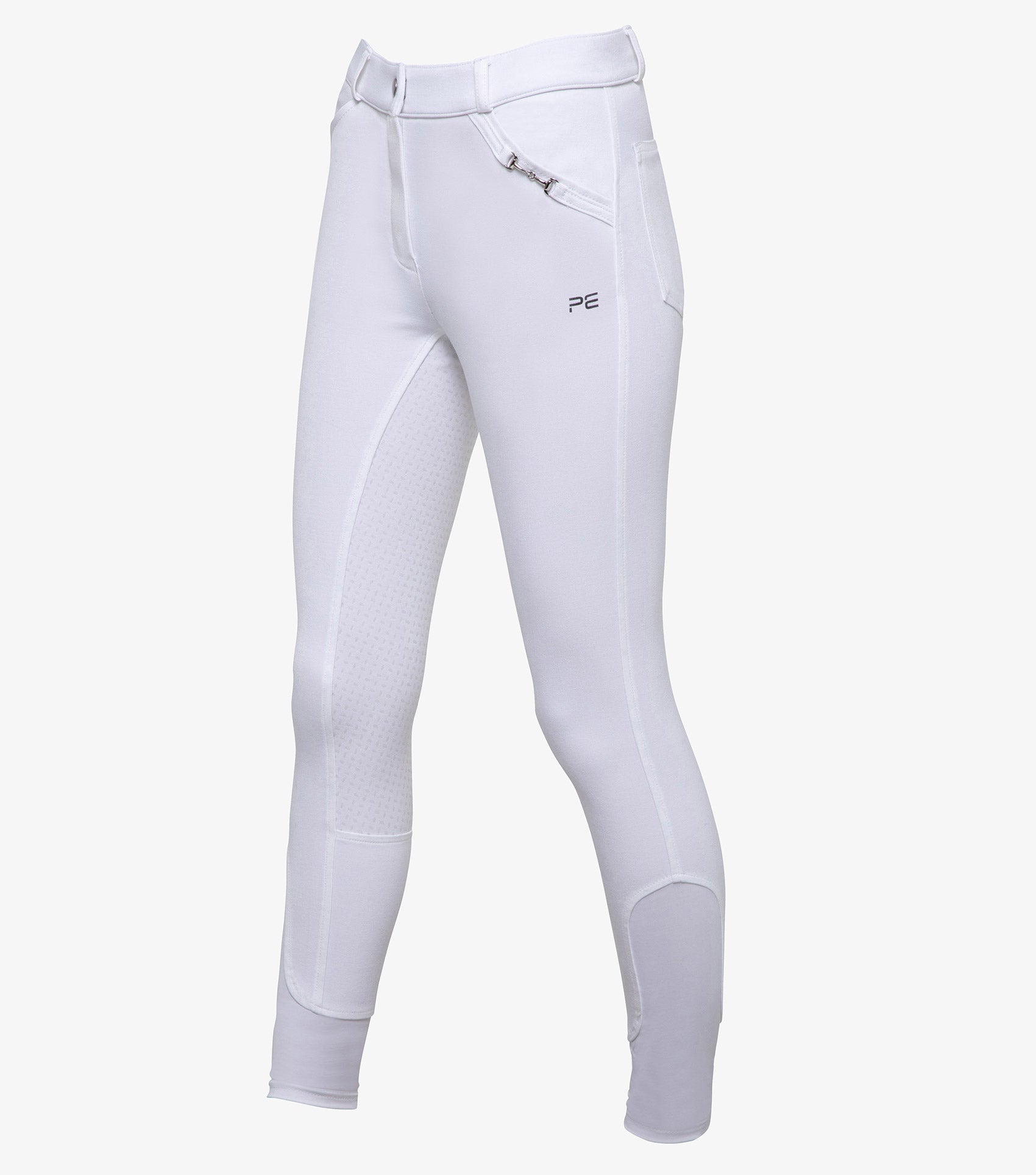 Brava Girls Full Seat Gel Riding Breeches  - White