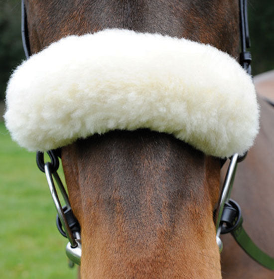 Large Sheepskin Noseband White